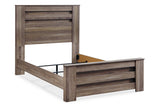 Zelen Warm Gray Full Panel Bed from Ashley - Luna Furniture