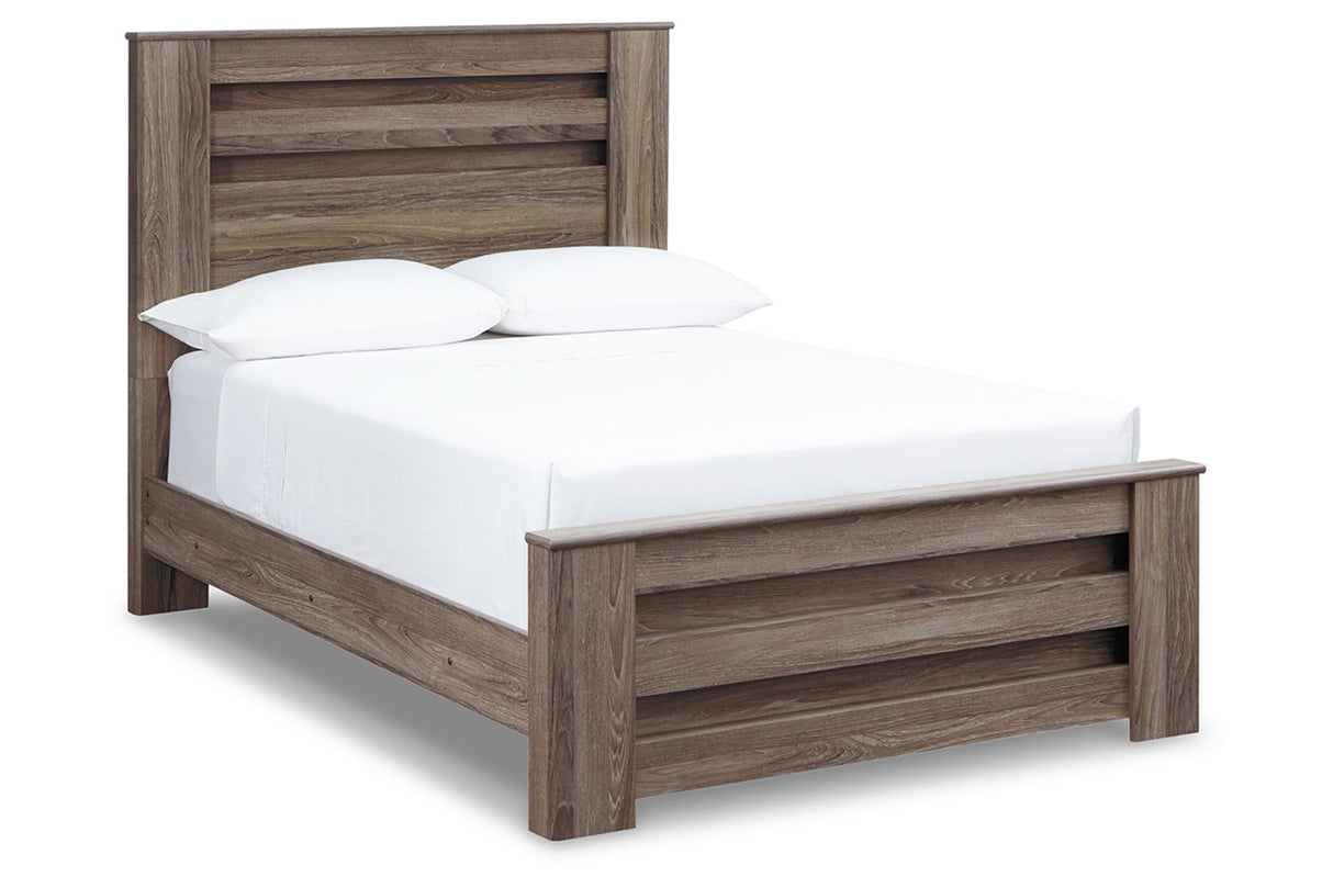 Zelen Warm Gray Full Panel Bed from Ashley - Luna Furniture