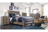 Zelen Warm Gray Full Panel Bed from Ashley - Luna Furniture