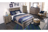 Zelen Warm Gray Full Panel Bed from Ashley - Luna Furniture