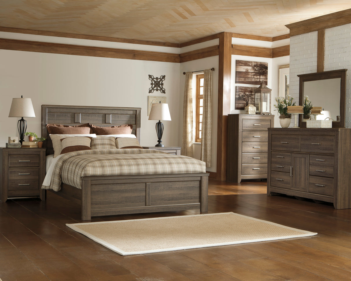 Juararo Dark Brown Panel Bedroom Set - Luna Furniture