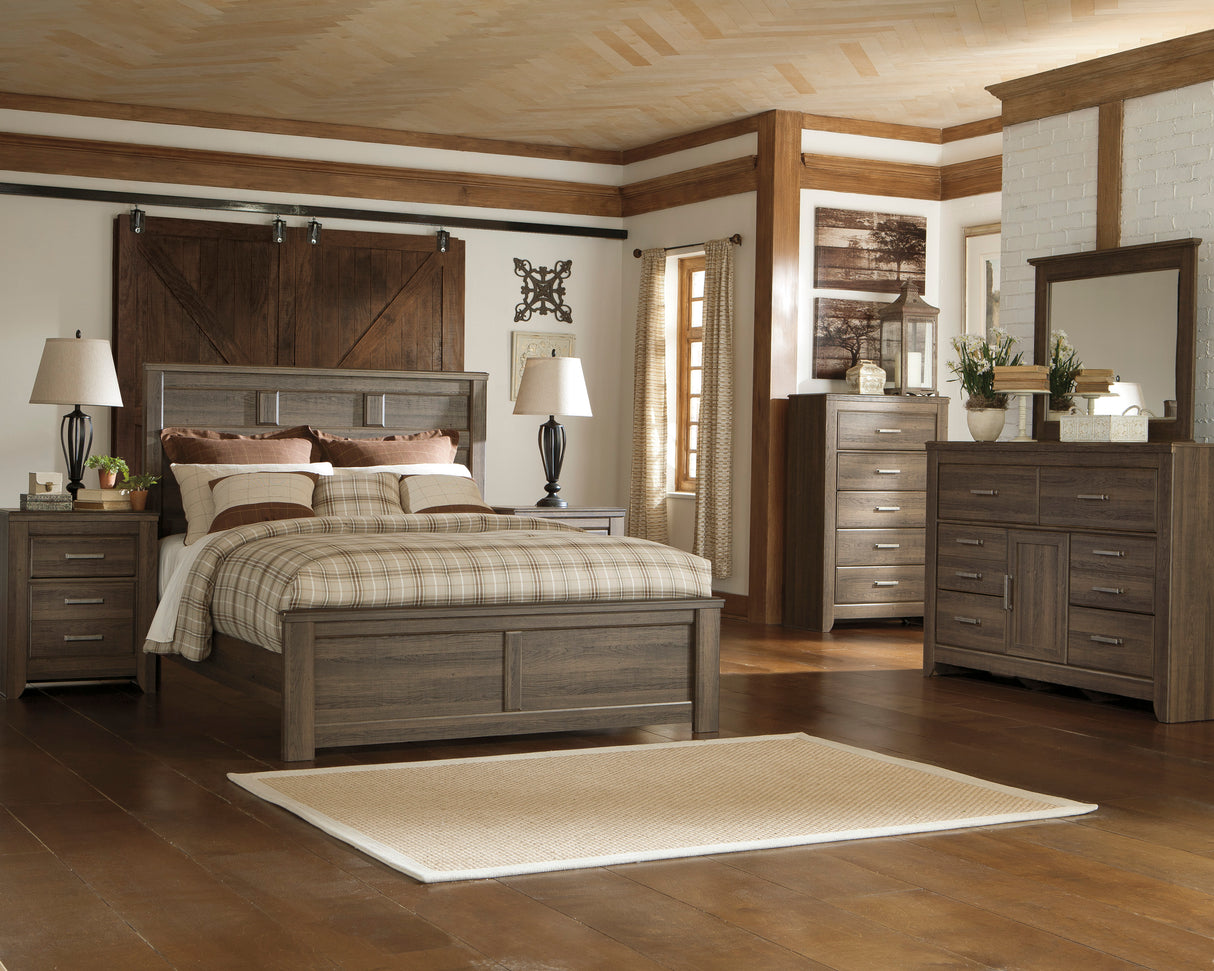 Juararo Dark Brown Panel Bedroom Set - Luna Furniture