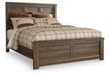 Juararo Dark Brown Queen Panel Bed -  - Luna Furniture