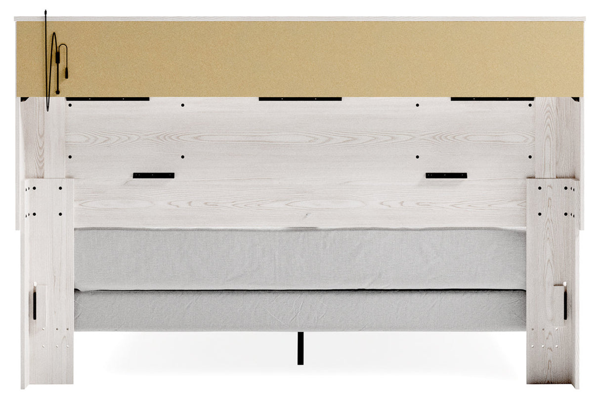 Altyra White King Panel Bookcase Bed -  Ashley - Luna Furniture