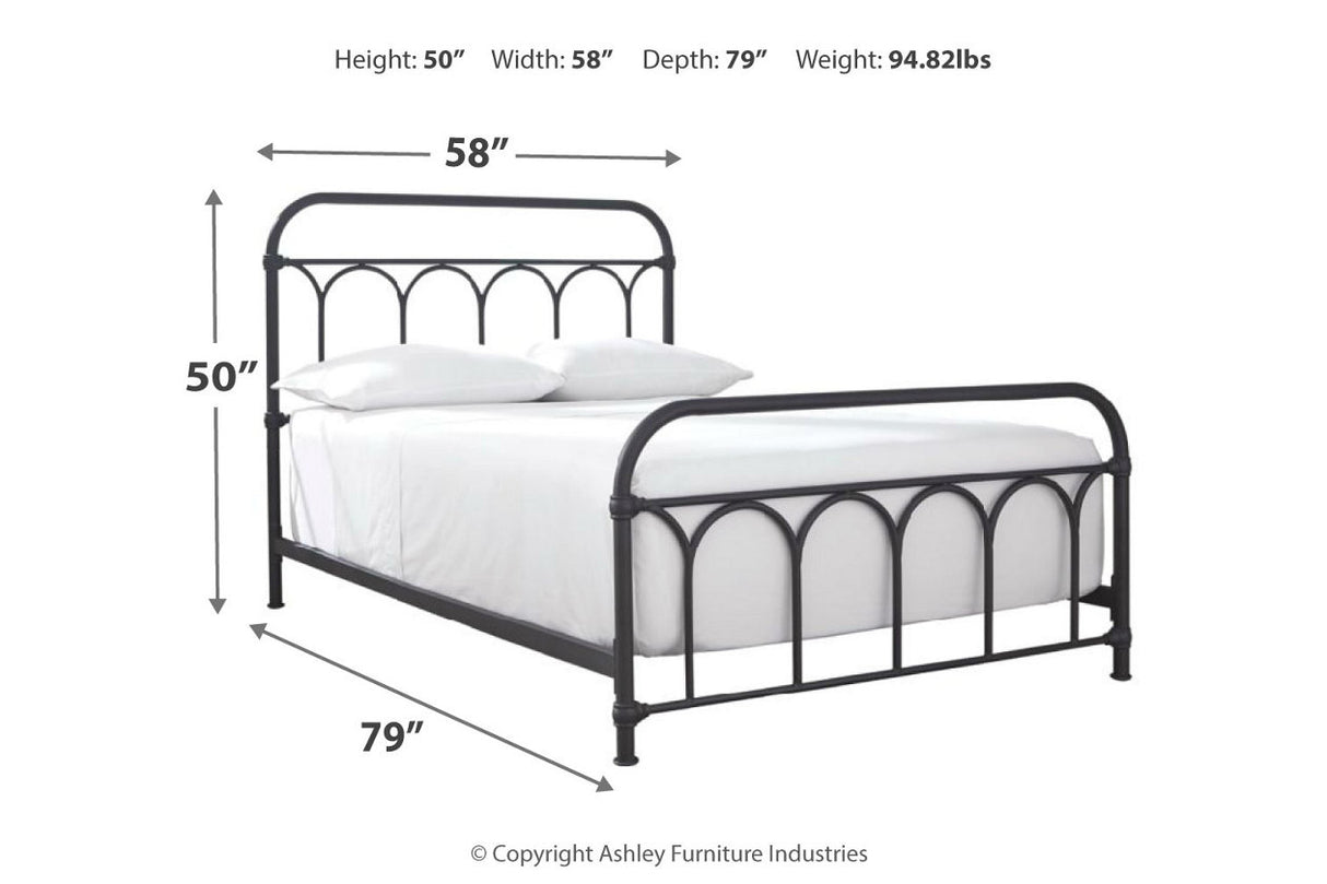 Nashburg Black Full Metal Bed from Ashley - Luna Furniture