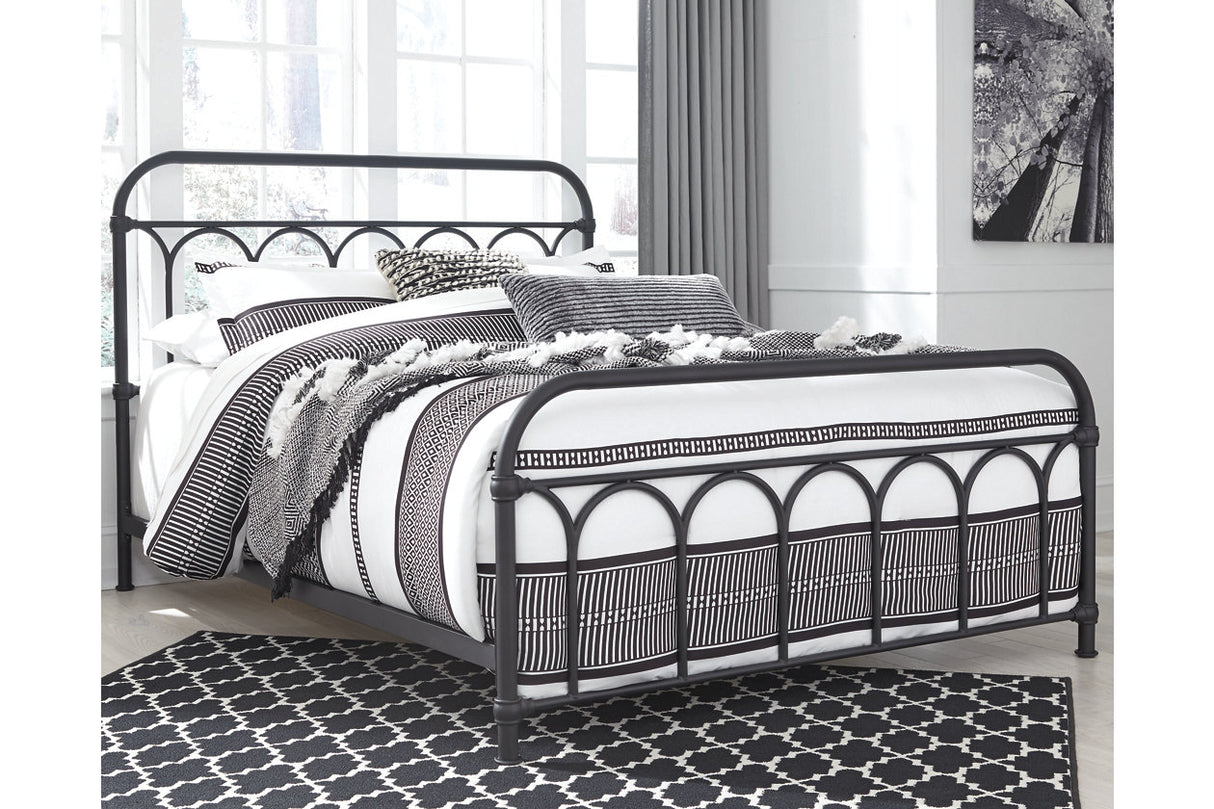 Nashburg Black Queen Metal Bed from Ashley - Luna Furniture