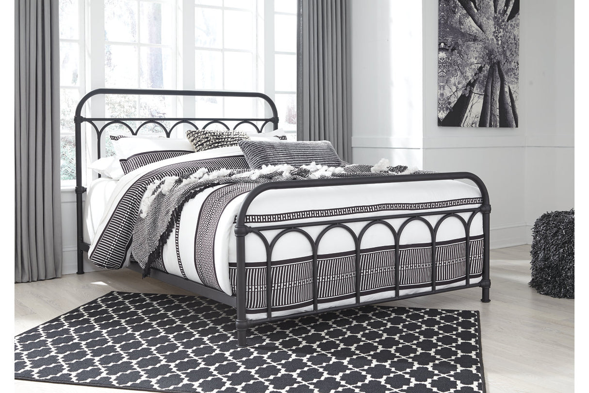 Nashburg Black Queen Metal Bed from Ashley - Luna Furniture