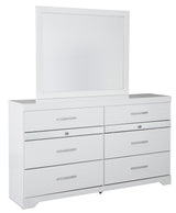 Jallory White Mirror - Luna Furniture