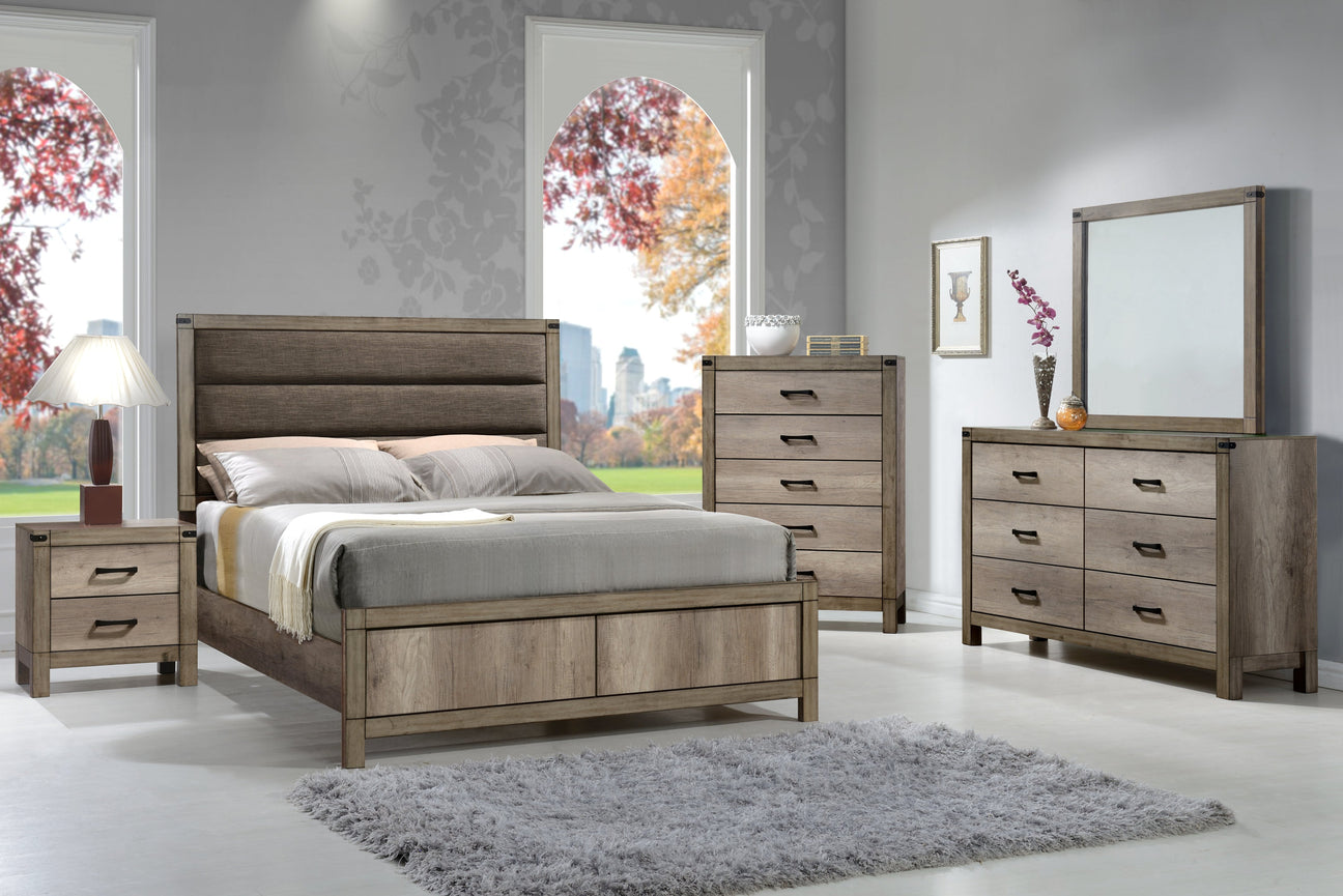 Matteo Melamine Upholstered Panel Bedroom Set from Crown Mark - Luna Furniture