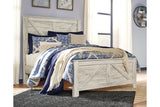 Bellaby Whitewash Queen Crossbuck Panel Bed -  - Luna Furniture