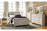 Bellaby Whitewash Queen Platform Bed with 2 Storage Drawers -  Ashley - Luna Furniture