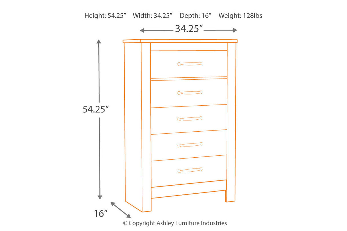 Bellaby Whitewash Chest of Drawers -  - Luna Furniture