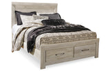 Bellaby Whitewash Queen Platform Bed with 2 Storage Drawers -  Ashley - Luna Furniture