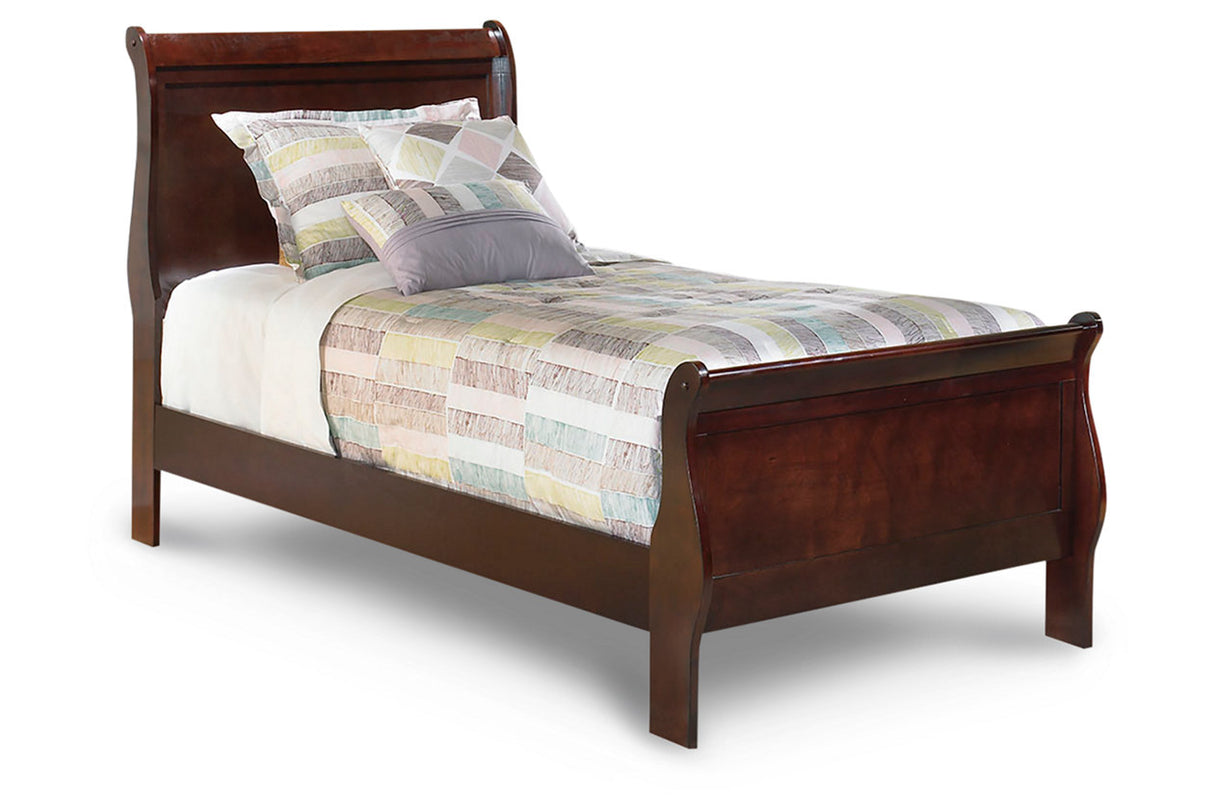 Alisdair Dark Brown Twin Sleigh Bed -  - Luna Furniture