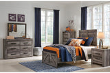 Wynnlow Gray Twin Crossbuck Panel Bed from Ashley - Luna Furniture