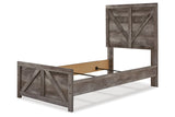 Wynnlow Gray Twin Crossbuck Panel Bed from Ashley - Luna Furniture