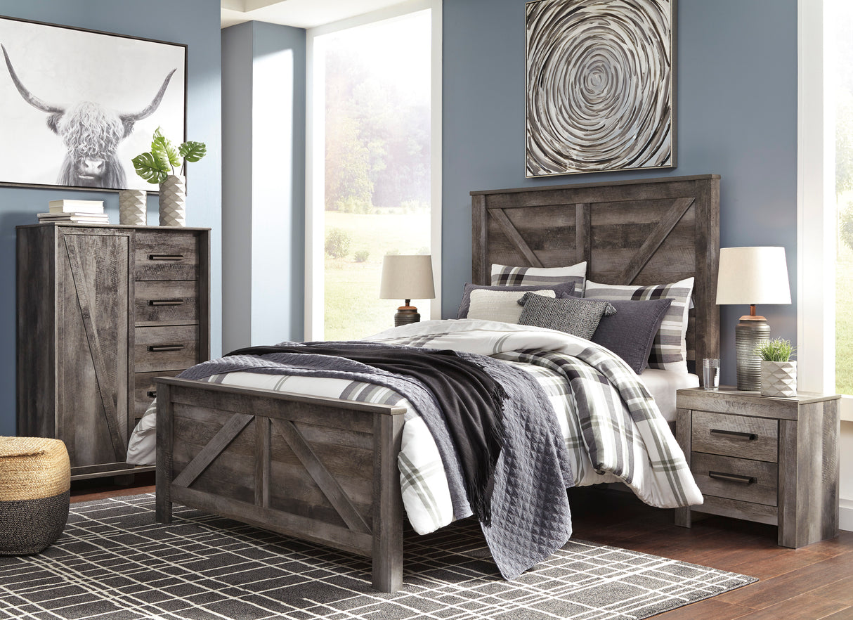 Wynnlow Gray Crossbuck Panel Bedroom Set from Ashley - Luna Furniture