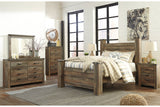 Trinell Brown Queen Poster Bed -  - Luna Furniture