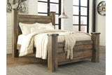 Trinell Brown Queen Poster Bed -  - Luna Furniture