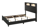 Cadence Black Queen LED Panel Bed