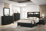 Cadence Black King LED Panel Bed