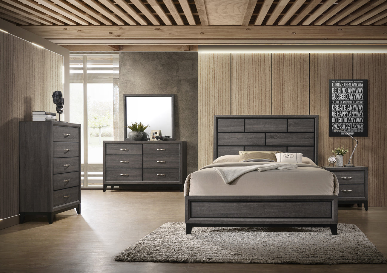 Akerson Gray Panel Bedroom Set from Crown Mark - Luna Furniture