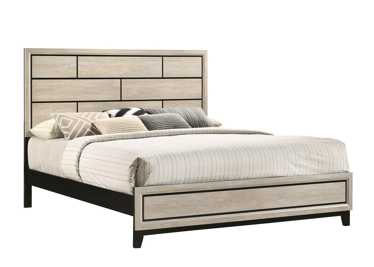 Akerson Driftwood King Panel Bed - Luna Furniture