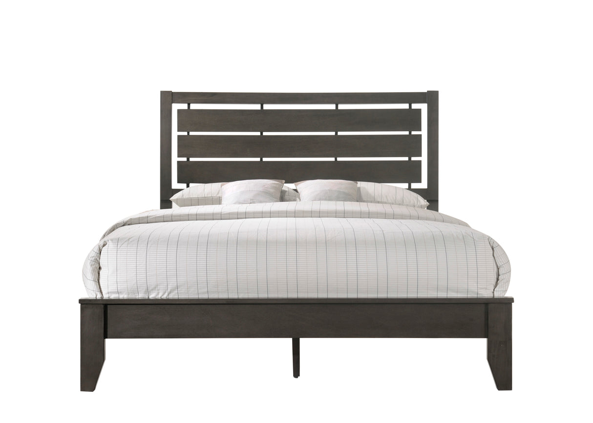 Evan Gray Queen Panel Bed