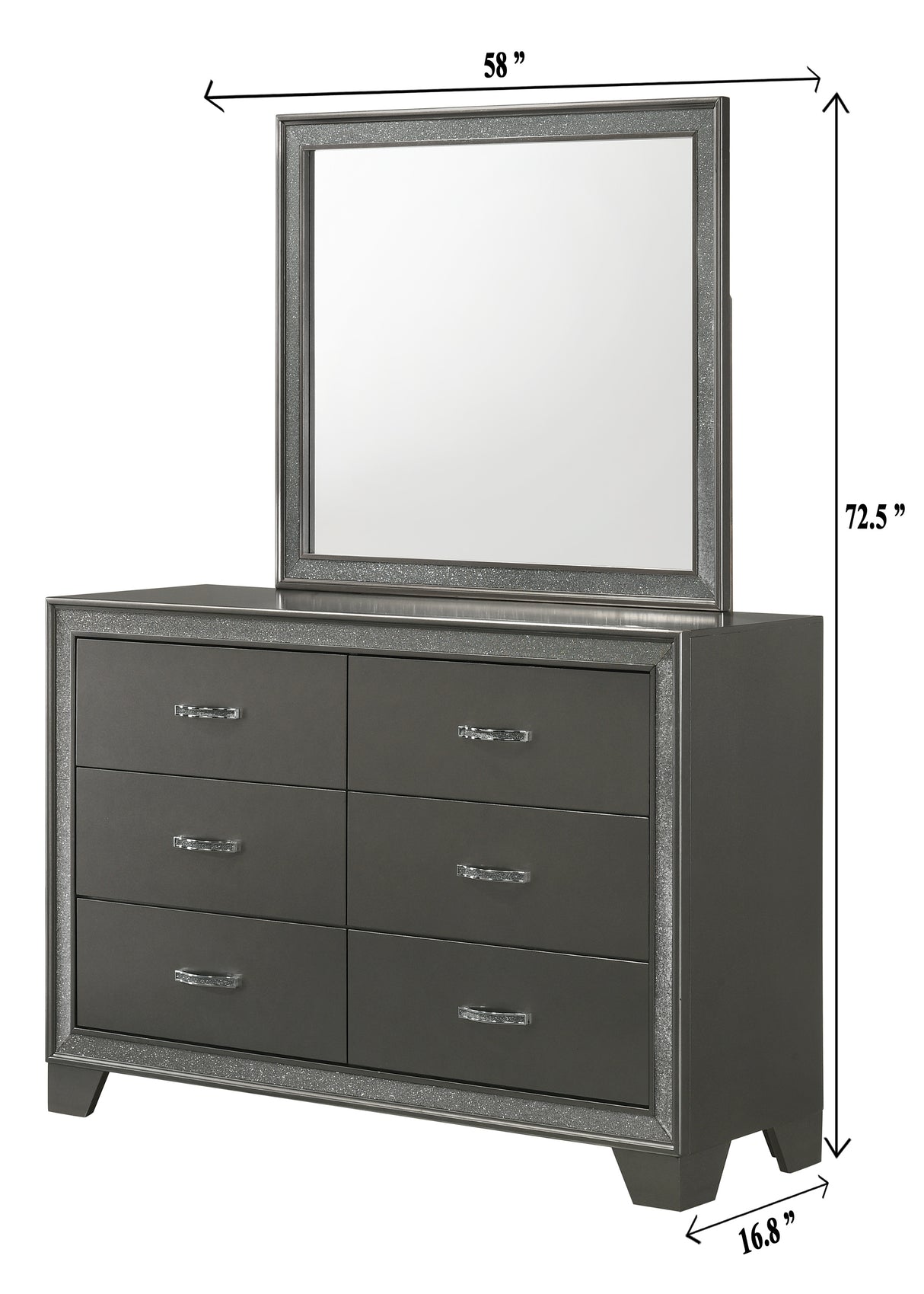 Kaia Gray Panel Bedroom Set -  Crown Mark - Luna Furniture