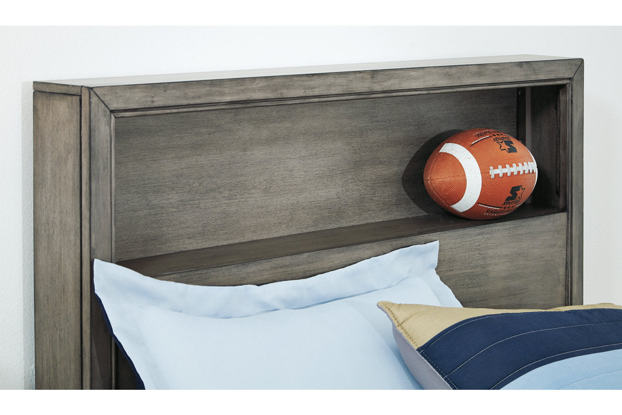 South Shore Fynn Gray Oak Full Headboard