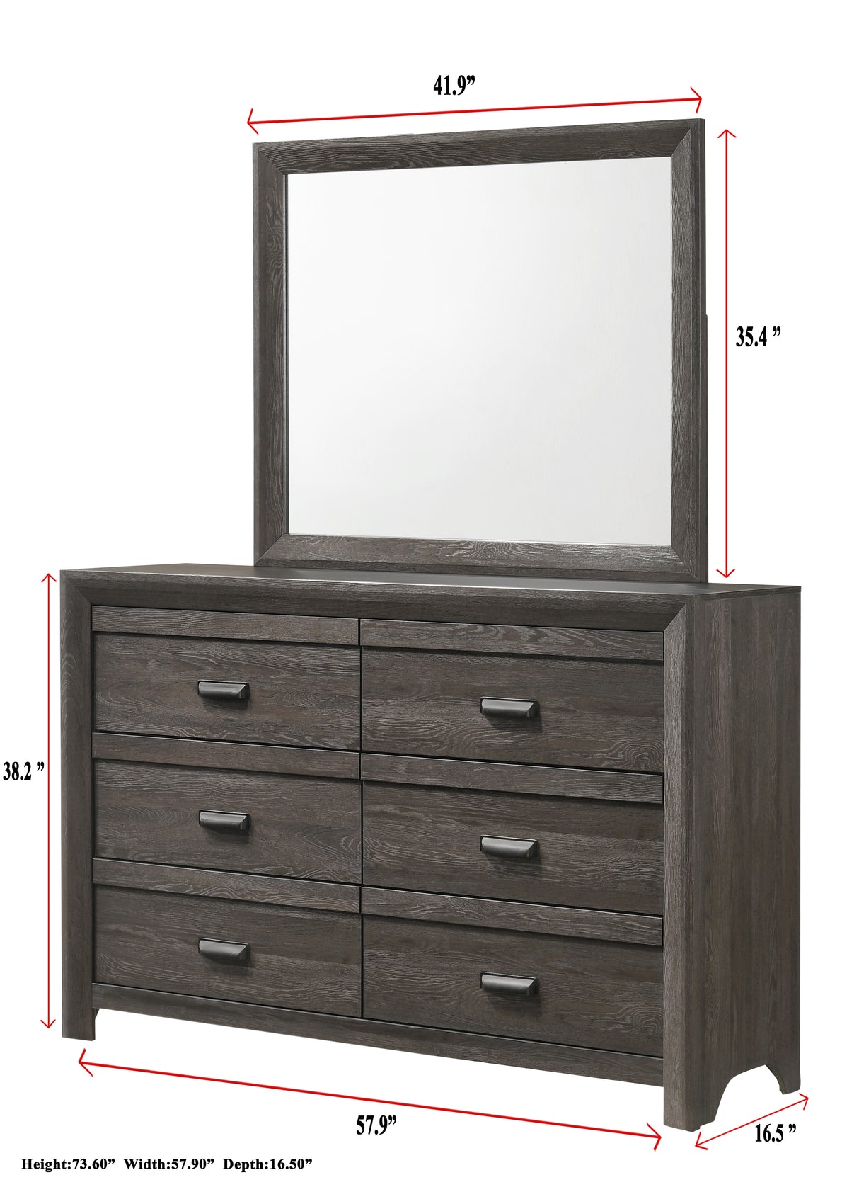 Adelaide Brown Panel Bedroom Set - Luna Furniture