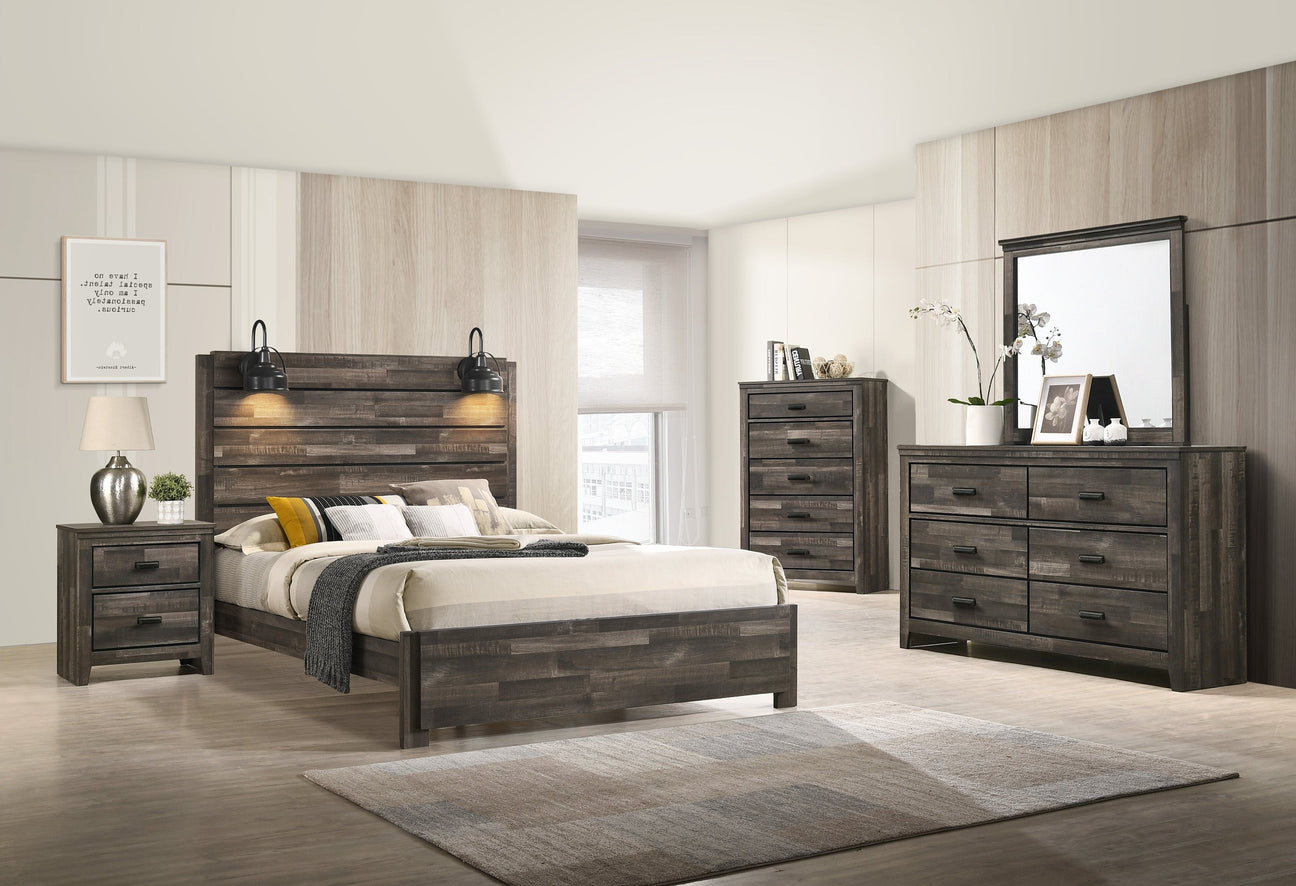 Carter Brown Platform Bedroom Set from Crown Mark - Luna Furniture