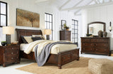 Porter Rustic Brown Footboard Storage Sleigh Platform Bedroom Set