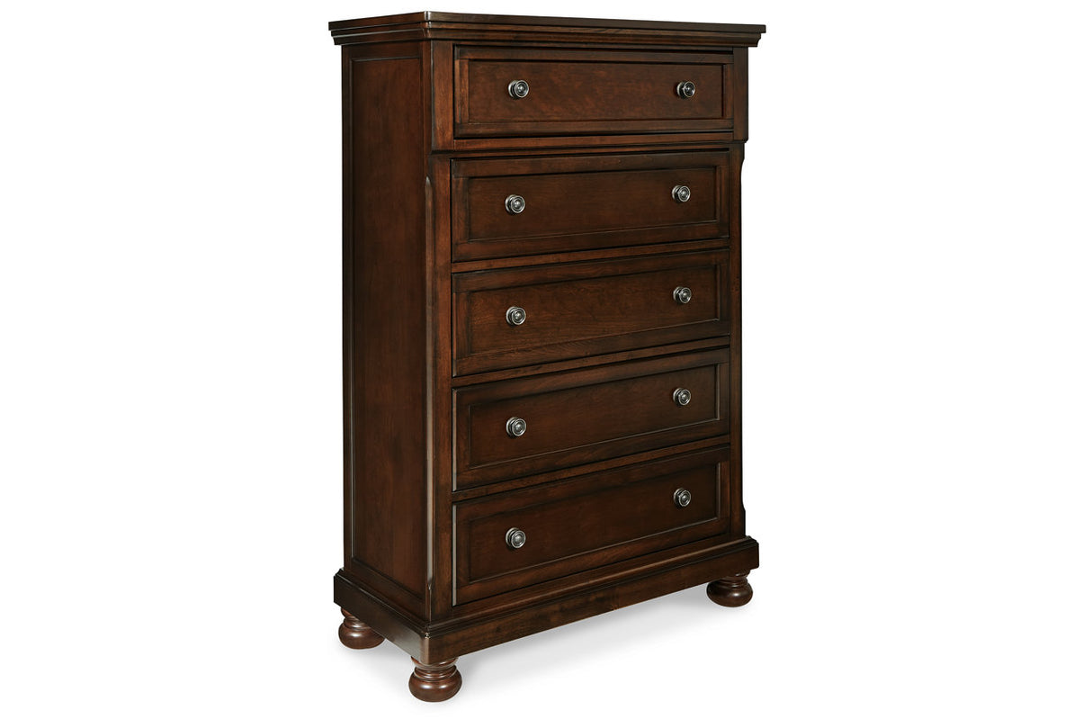 Porter Rustic Brown Chest of Drawers -  Ashley - Luna Furniture