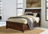 Porter Rustic Brown Footboard Storage Sleigh Platform Bedroom Set