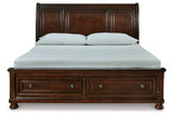 Porter Rustic Brown King Sleigh Bed -  Ashley - Luna Furniture