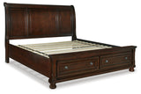 Porter Rustic Brown King Sleigh Bed -  Ashley - Luna Furniture