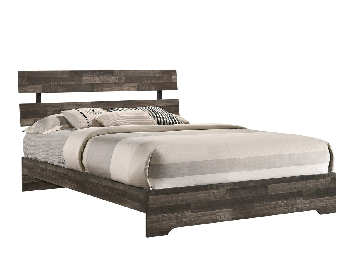 Atticus Brown Full Platform Bed - Luna Furniture