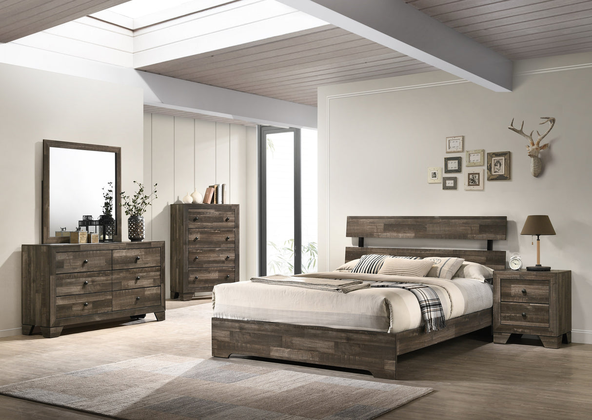 Atticus Brown Twin Platform Bed - Luna Furniture