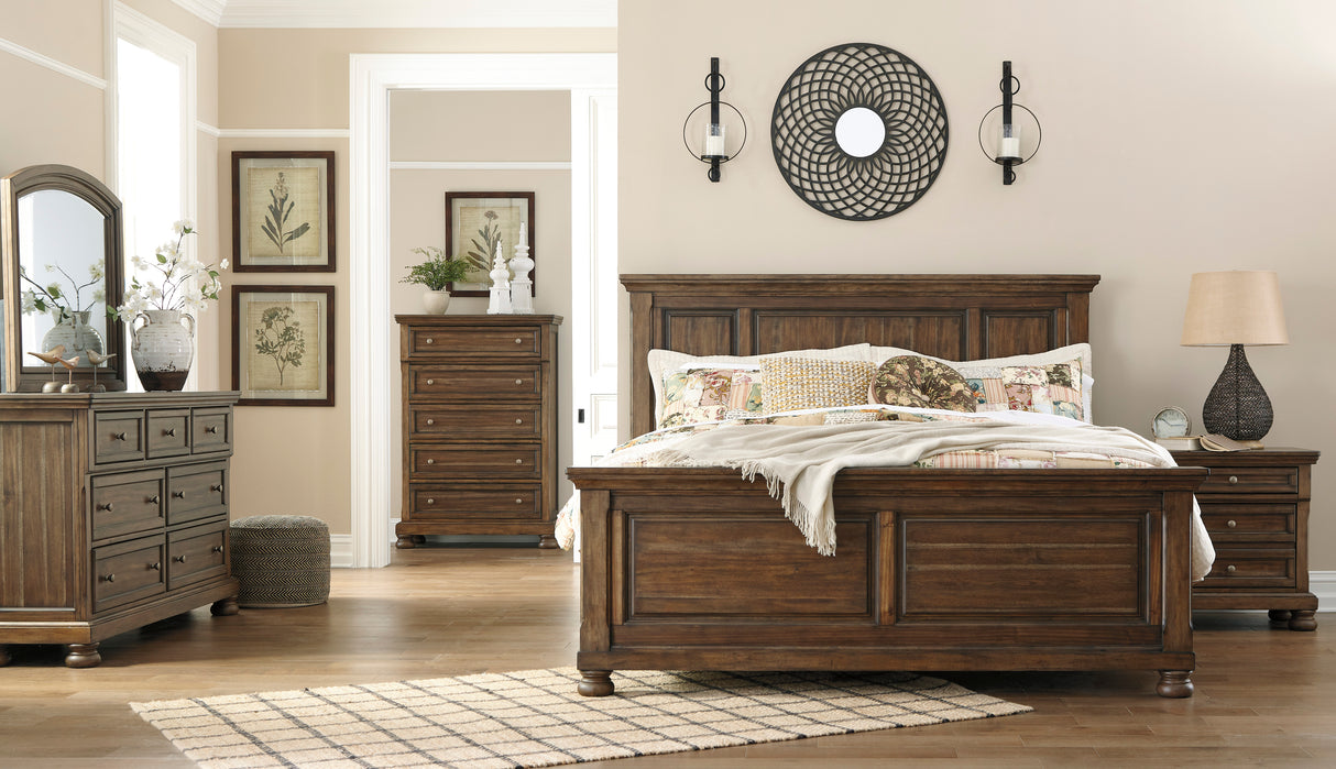 Flynnter Medium Brown Panel Bedroom Set from Ashley - Luna Furniture