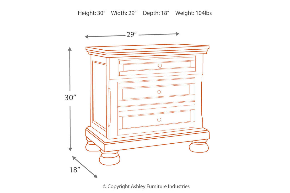 Flynnter Medium Brown Nightstand from Ashley - Luna Furniture