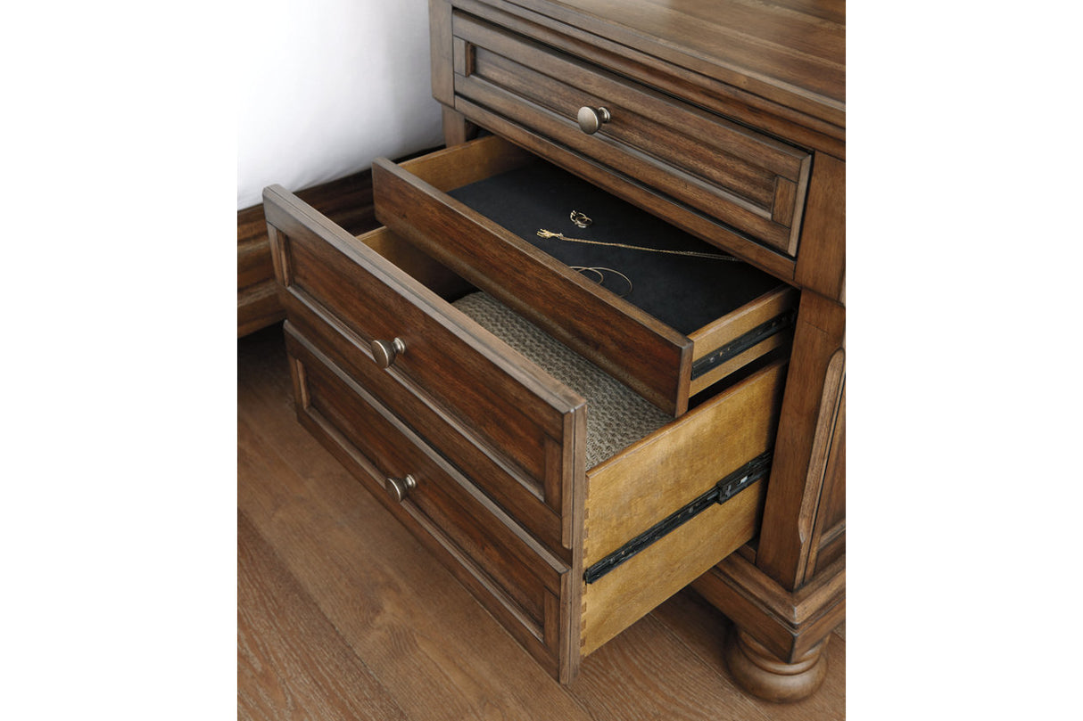 Flynnter Medium Brown Nightstand from Ashley - Luna Furniture