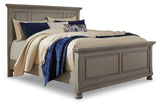 Lettner Light Gray Queen Panel Bed - Ashley - Luna Furniture