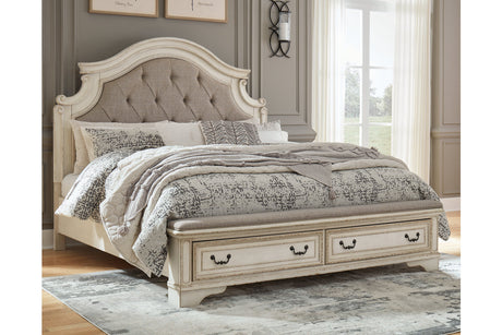 Realyn Two-tone King Upholstered Bed -  Ashley - Luna Furniture