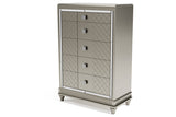 Chevanna Platinum Chest of Drawers -  - Luna Furniture