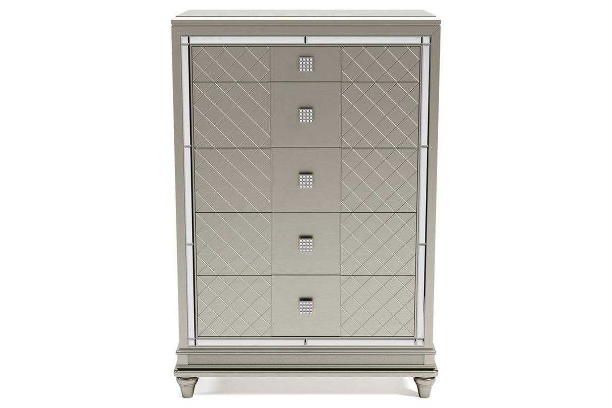 Chevanna Platinum Chest of Drawers -  - Luna Furniture