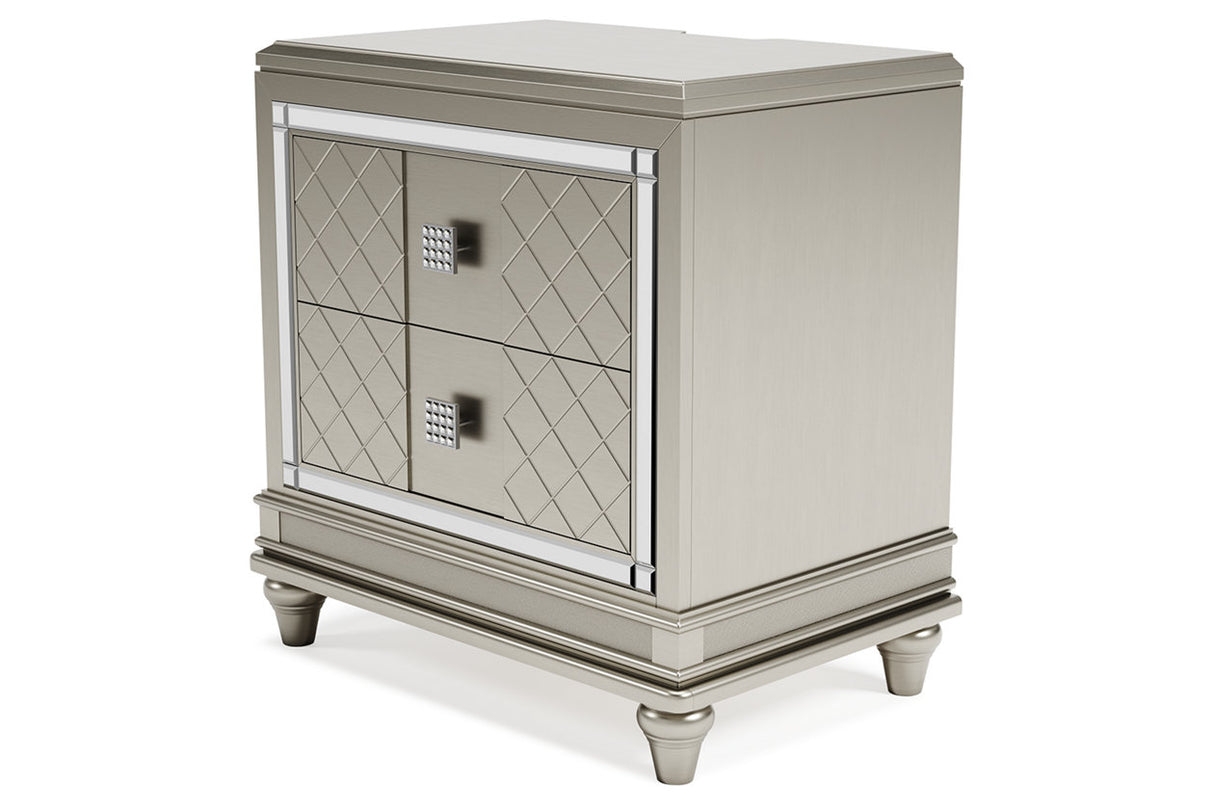 Chevanna Platinum Nightstand -  - Luna Furniture