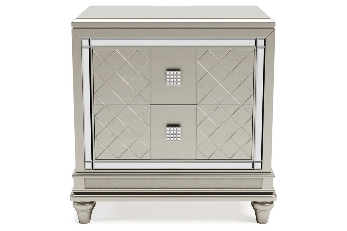 Chevanna Platinum Nightstand -  - Luna Furniture