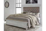 Kanwyn Whitewash King Panel Bed -  Ashley - Luna Furniture