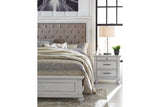 Kanwyn Whitewash King Panel Bed -  Ashley - Luna Furniture